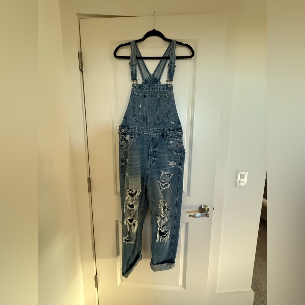 American Eagle Outfitters Blue Denim Overalls